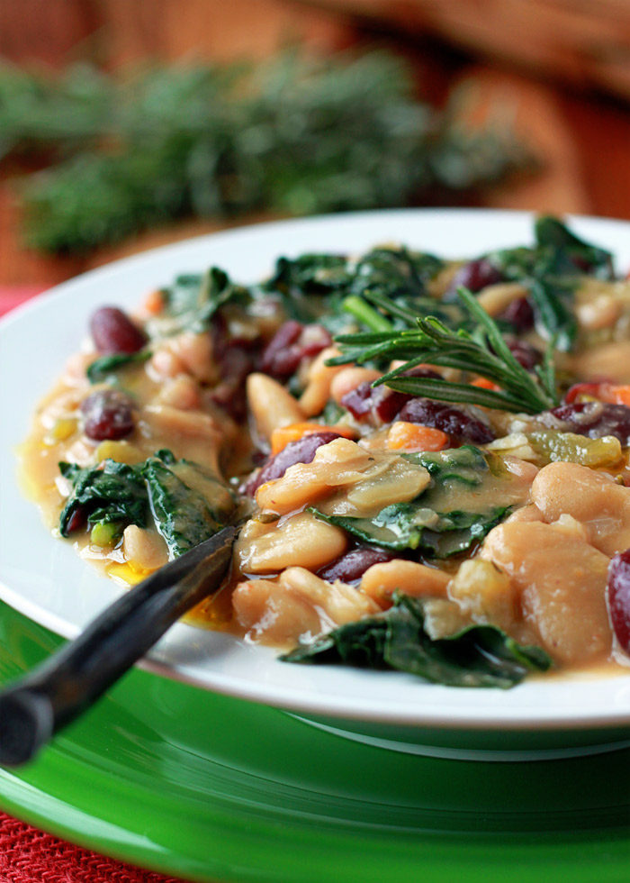 Hearty Tuscan Bean Stew recipe - vegan, gluten-free, delicious!