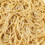 parmesan pepper pasta in a bowl
