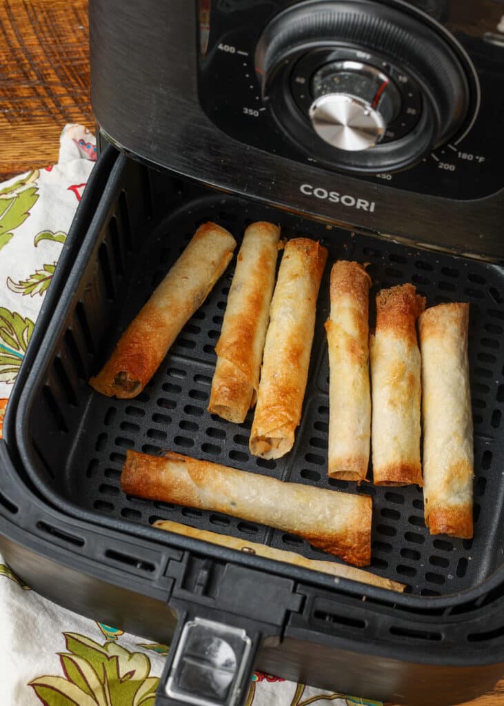 cooked lumpia in air fryer
