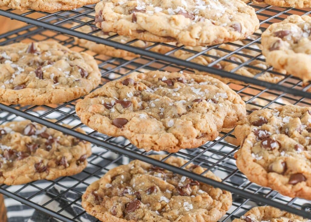 cookies cooling on rack