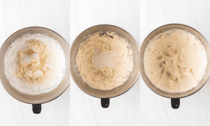 Steps for making a vanilla frosting.