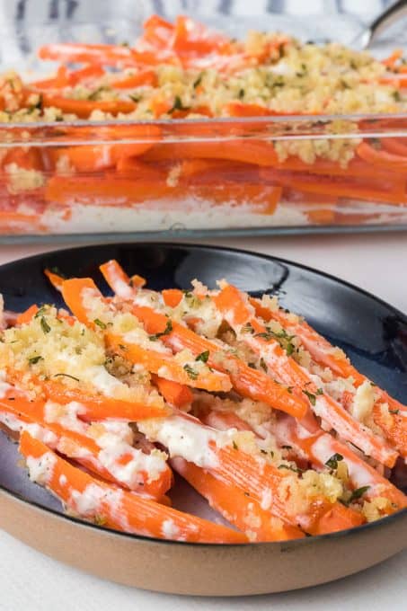 Panko and horseradish make this flavorful carrot side dish.