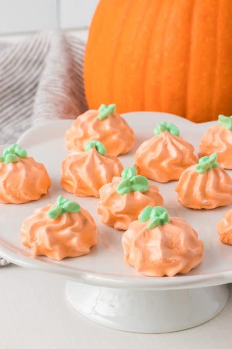 Pumpkin Spice Meringue Cookies.