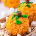Halloween Pumpkin Rice Krispie Treats