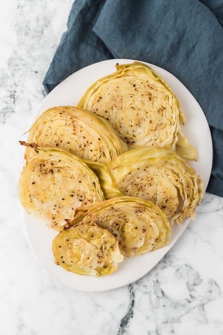 Sliced vegetable on a plate.