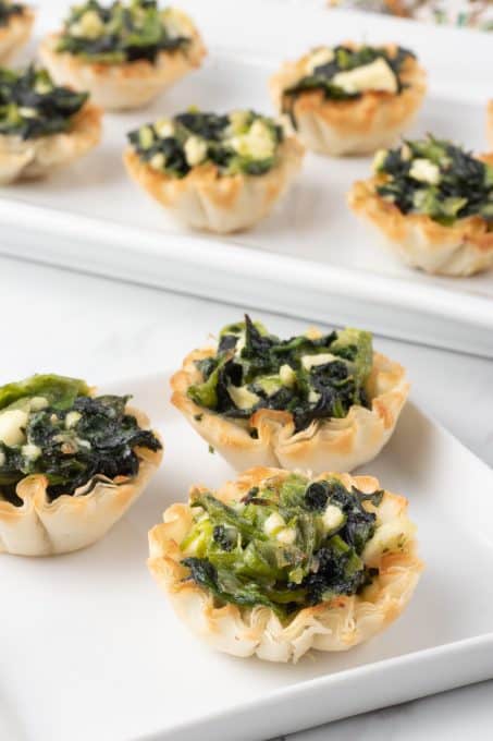 Small Spinach phyllo bites.