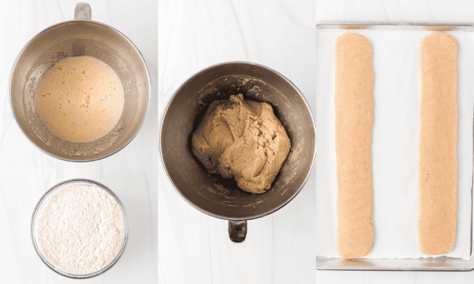 First set of process photos for Chai Biscotti.