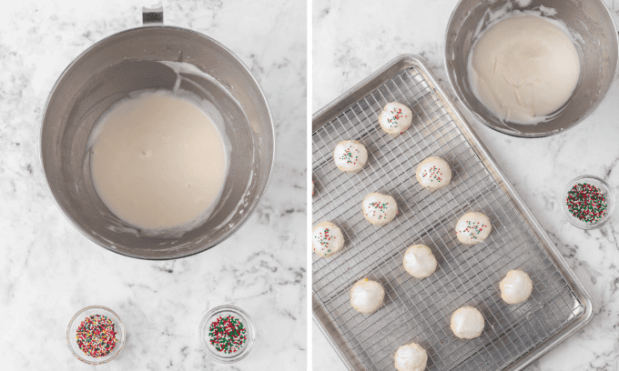Second set of process photos for Ricotta Cookies.