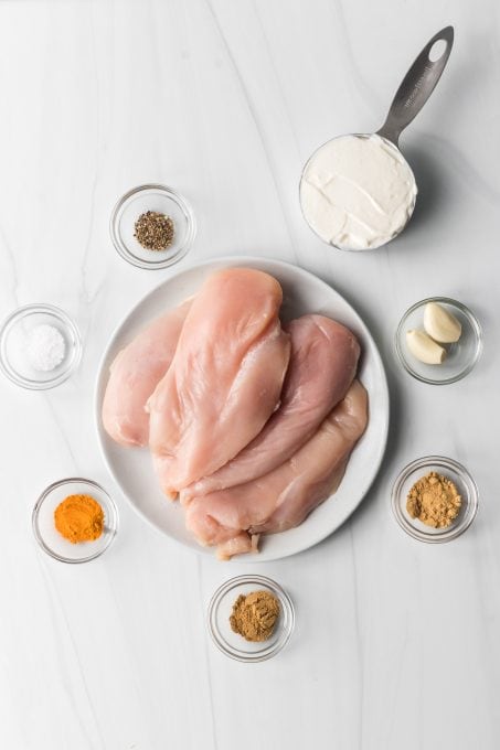 Tandoori Chicken ingredients.