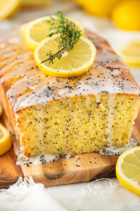Glazed Lemon Poppy Seed Quick Bread.