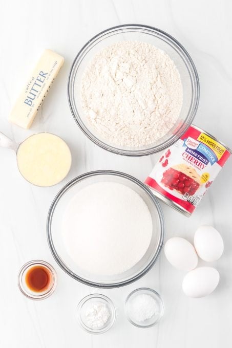 Ingredients for Cherry Pie Bars