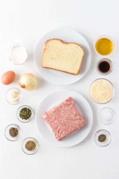 Ingredients for Homemade Meatballs.