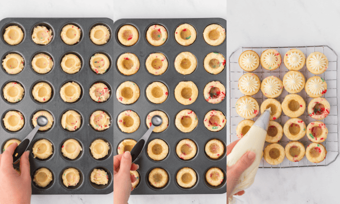 Second set of process photos for Christmas Cookie Cups.