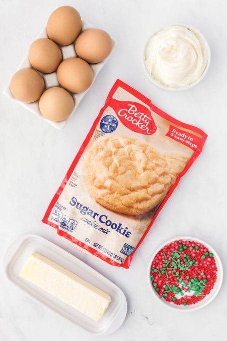 Ingredients for Christmas Cookie Cups