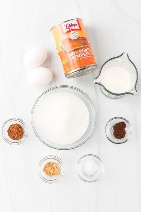 Ingredients for Pumpkin Pie Bars