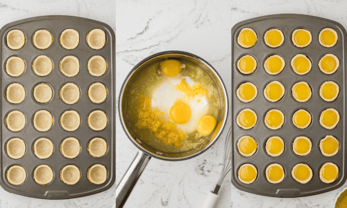 Process images for a cookie cup recipe.