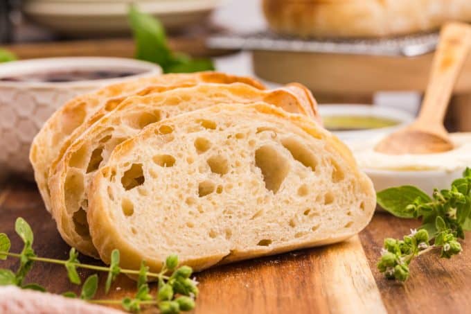 Slices of Ciabatta Bread