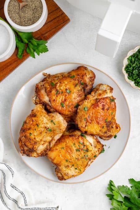 Cooked Chicken Thighs for an easy weeknight dinner.