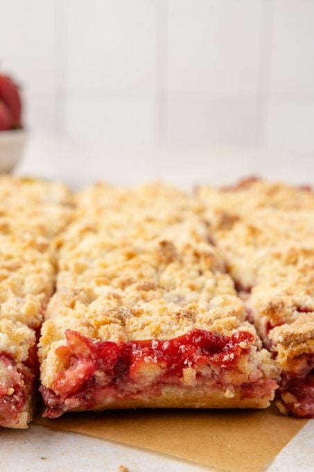 Strawberry Crumble Bars.