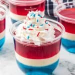 Patriotic Red, White, and Blue Jell-O© Cups