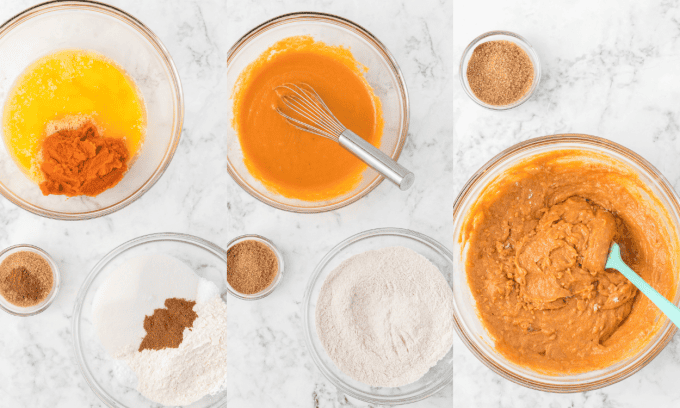 Process photos for Pumpkin Bread Recipe.