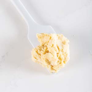 Brisee dough on spatula