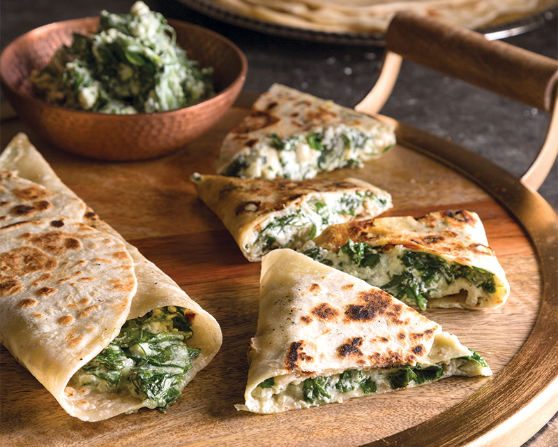 Spinach and Three Cheese Gözleme