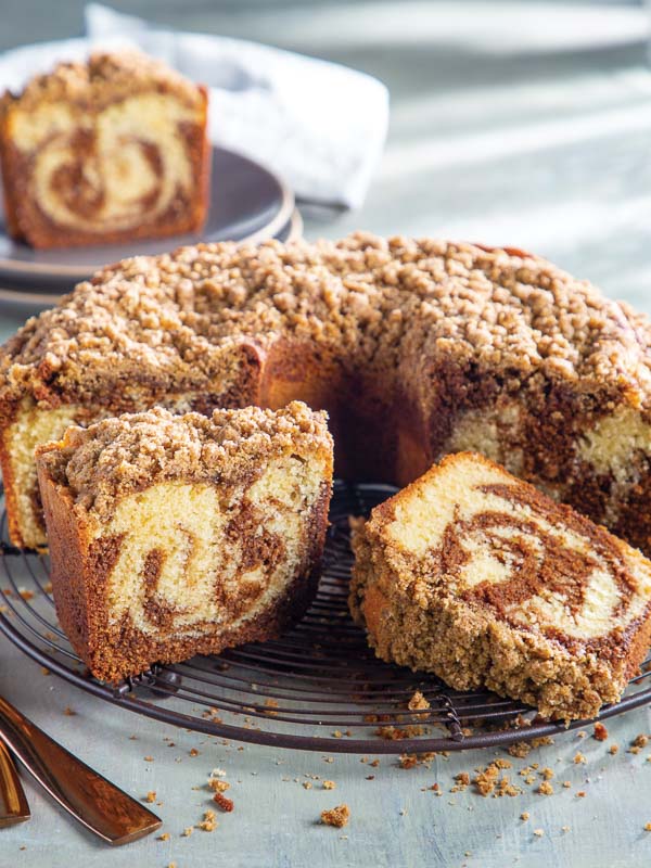 Coffee and Cream Marbled Coffee Cake