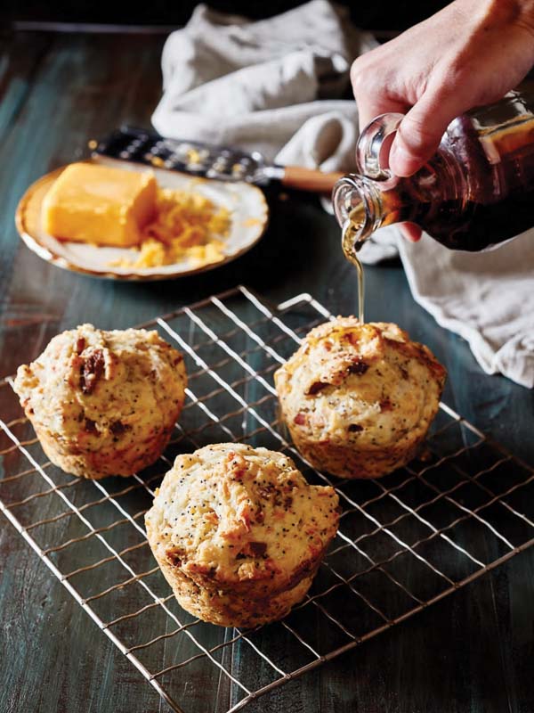 Bacon Cheddar Poppy Seed Muffins