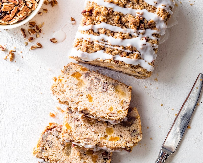 New Bread 2020 Special Issue hummingbird loaf sliced on white