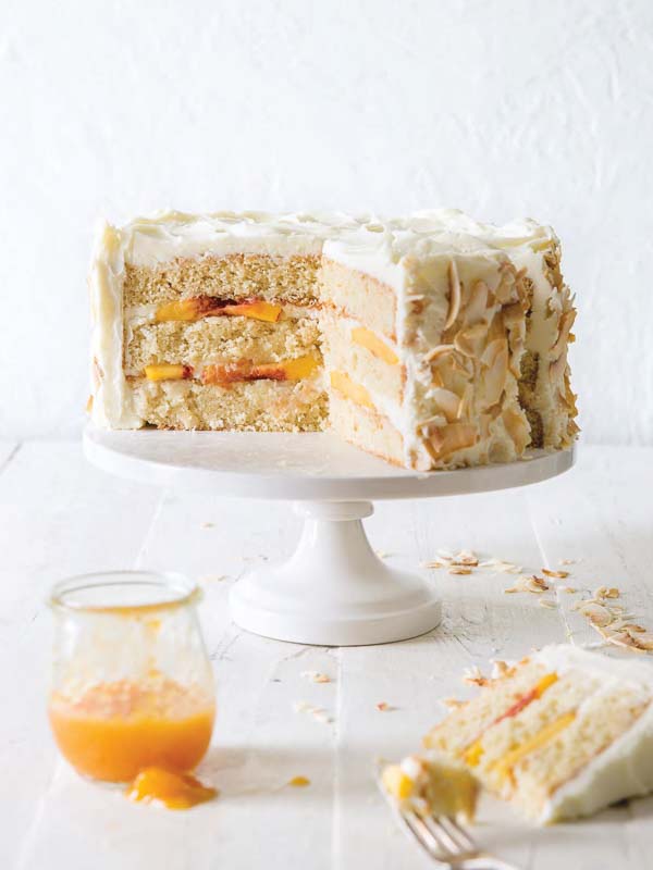 Coconut Peach Cake