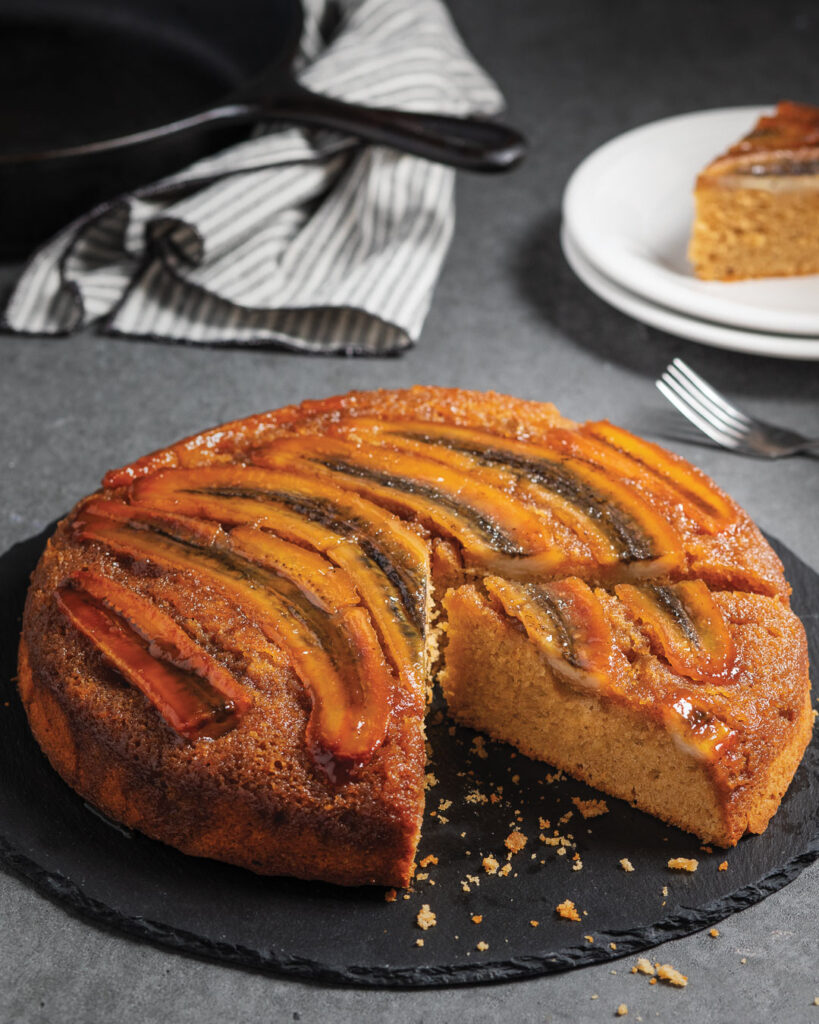 Peanut Butter-Banana Upside-Down Skillet Cake