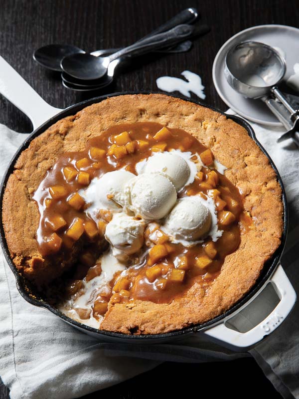 Caramel Apple Skillet Cookie