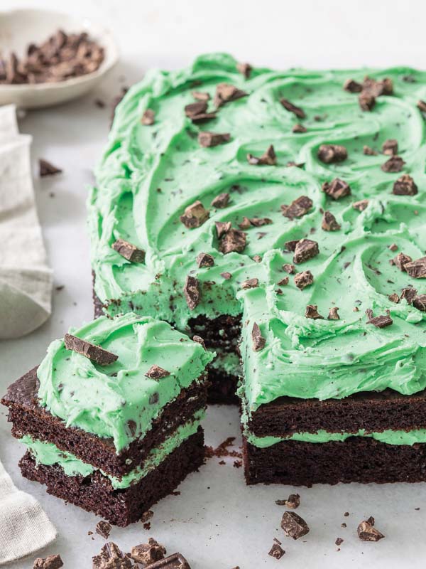 Mint Chip Sheet Cake