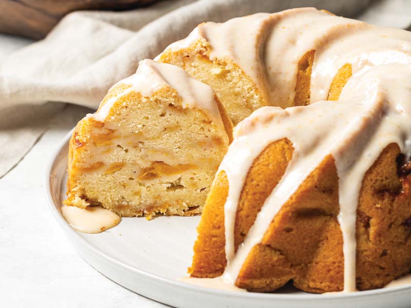 Roasted Peach Bundt Cake