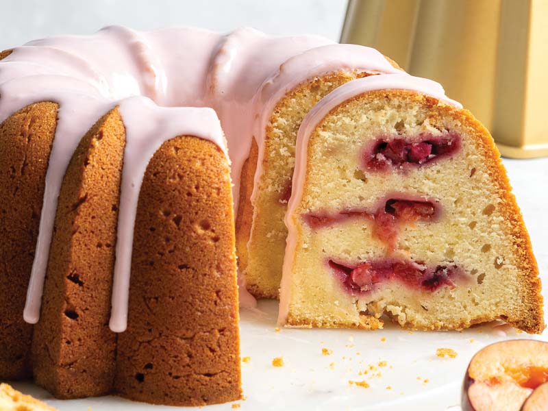 Honey-Poached Plumcot Cake