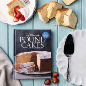 Ultimate Pound Cakes cover with poundcake and strawberries