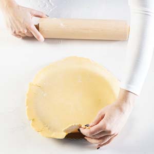 dough in tart pan