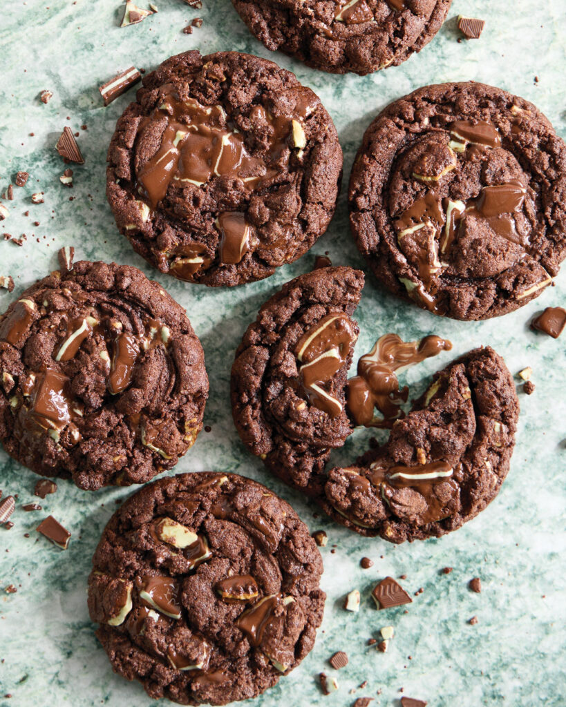 Chocolate Mint Chip Cookies
