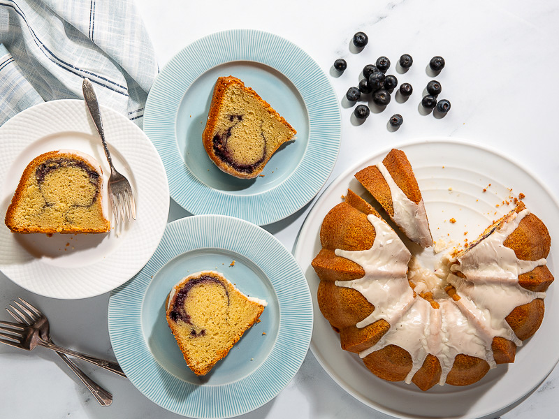 Blueberry Swirl Pound Cake