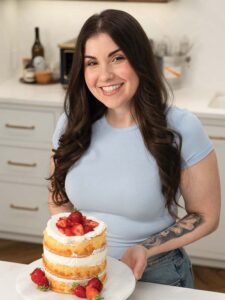 Kat with cake
