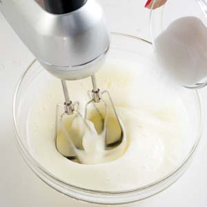 Whipping egg whites
