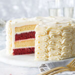 Vanilla-Red Velvet Layer Cake