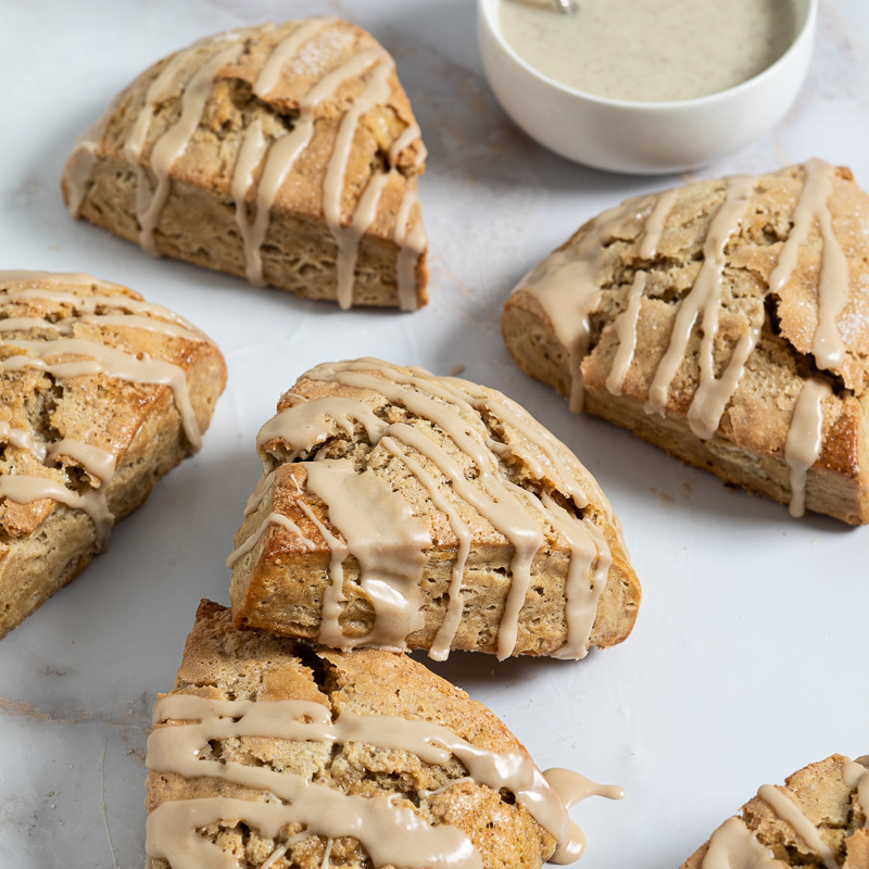 Vanilla-Coffee Scones on marble