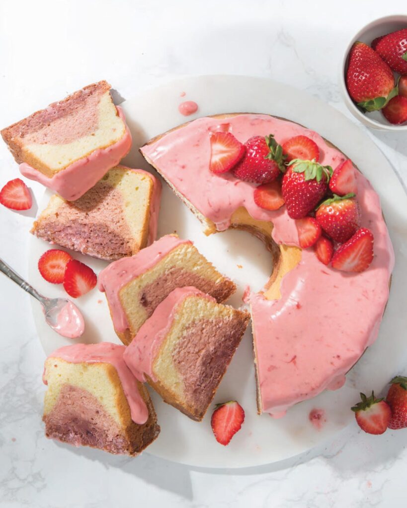 Triple-Strawberry Pound Cake