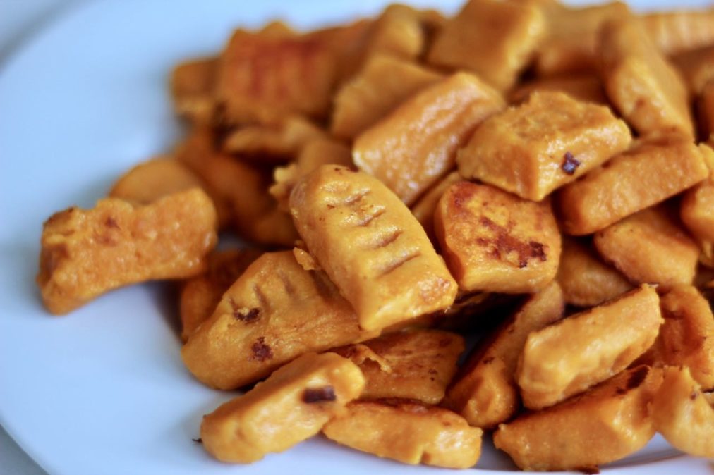 pan-fried sweet potato gnocchi