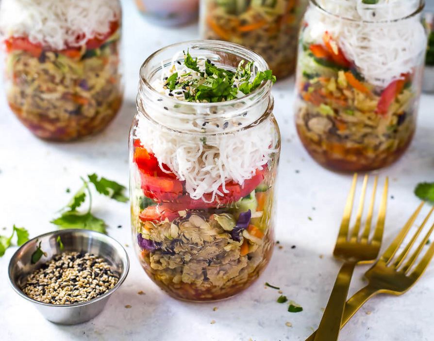 Spring Roll Jars - Nut-Free Lunch Ideas