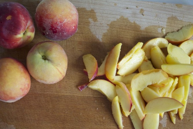 Organic Ontario peaches