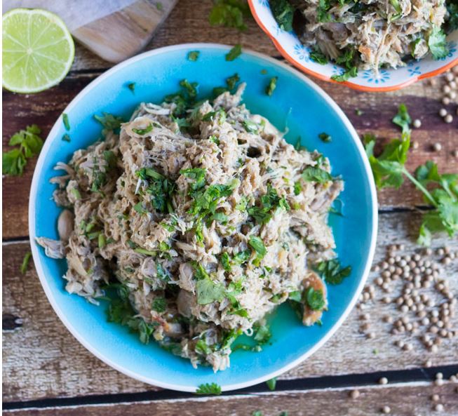 Paleo Coriander Lime Shredded Chicken