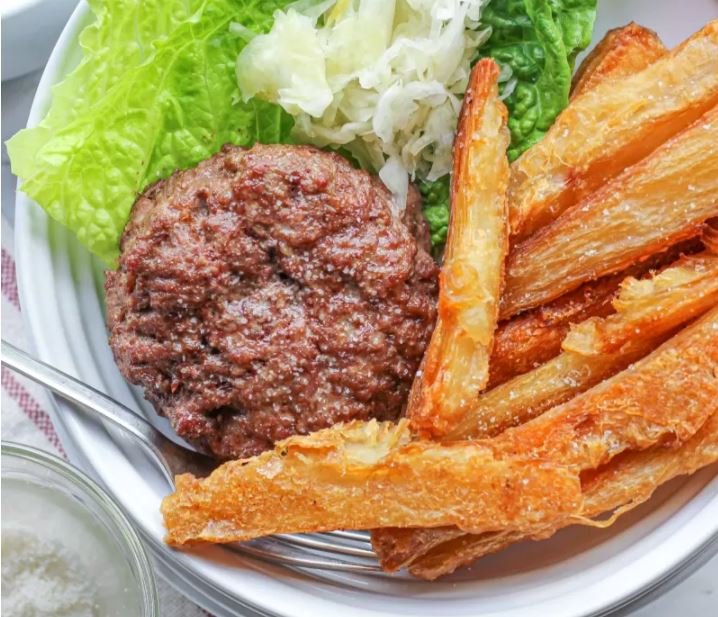 Sheet Pan Burger and Fries